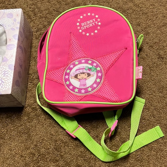 Strawberry Shortcake Handbags - Strawberry Shortcake mini backpack “Berry Sporty” zipper top with zip pocket in-